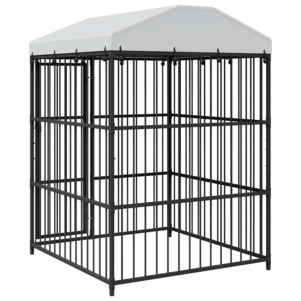 Vanjski kavez za pse s krovom 150 x 150 x 210 cm