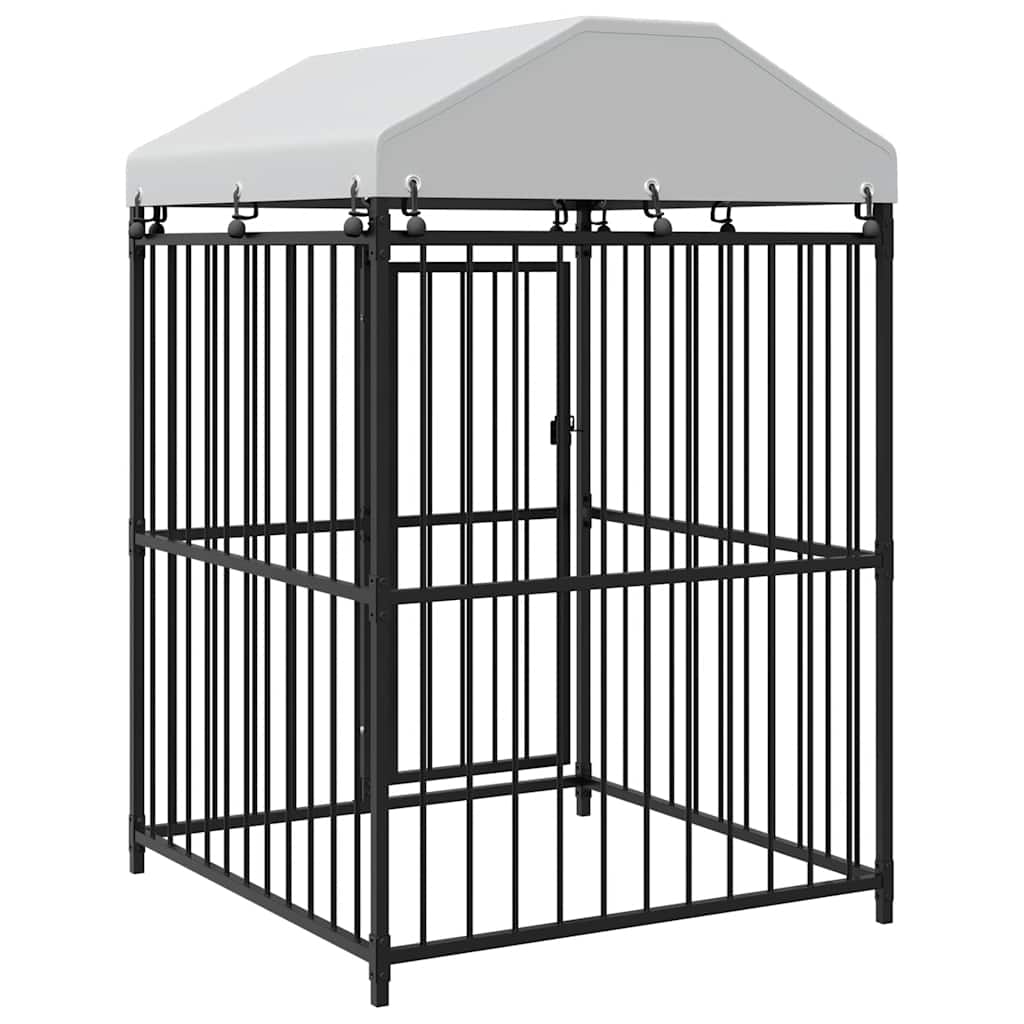 Vanjski kavez za pse s krovom 120 x 120 x 150 cm
