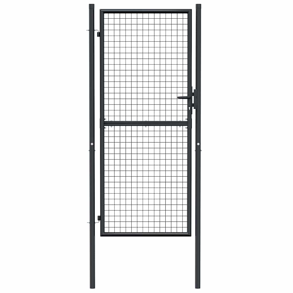 Vrtna vrata od mrežastog čelika 100x200 cm, siva