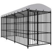 Vanjski kavez za pse s krovom 450 x 150 x 210 cm