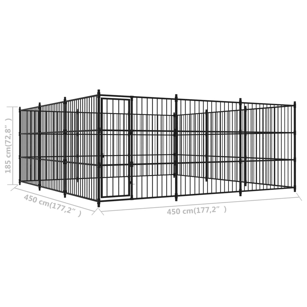 Vanjski kavez za pse 450 x 450 x 185 cm