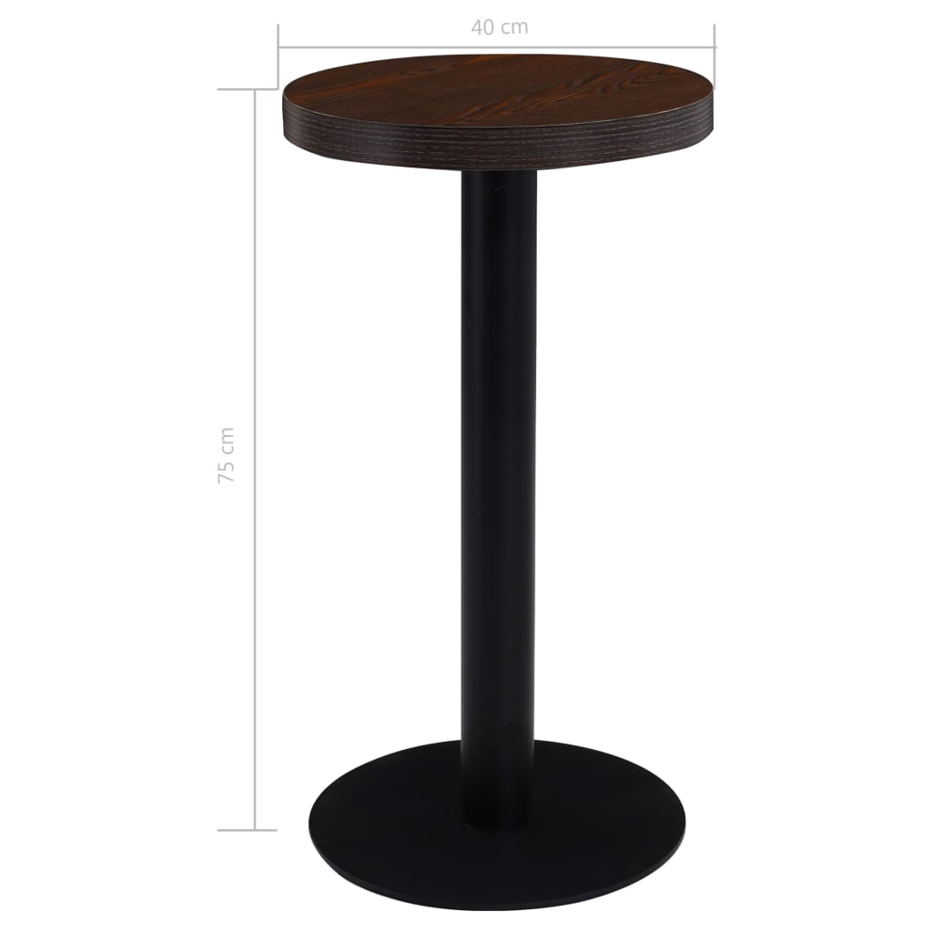 Bistro stol tamnosmeđi 40 cm MDF