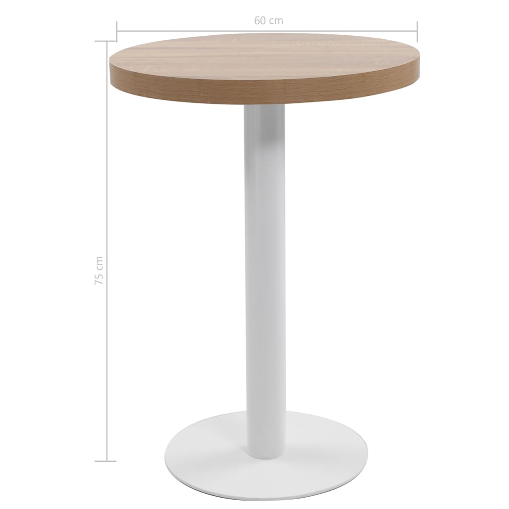 Bistro stol svjetlosmeđi 60 cm MDF