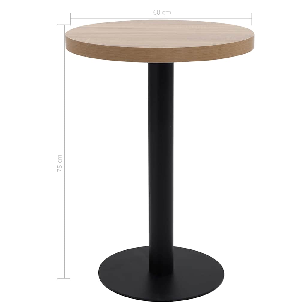 Bistro stol svjetlosmeđi 60 cm MDF