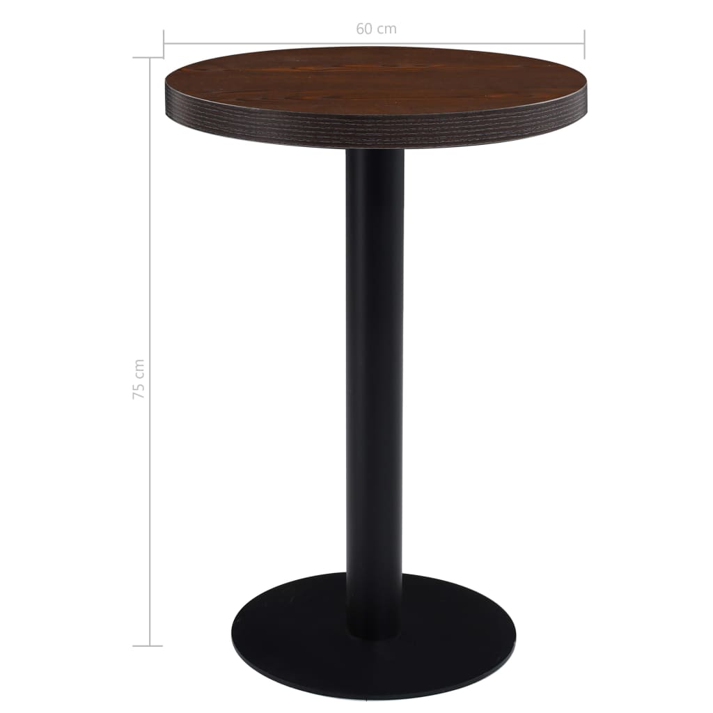 Bistro stol tamnosmeđi 60 cm MDF