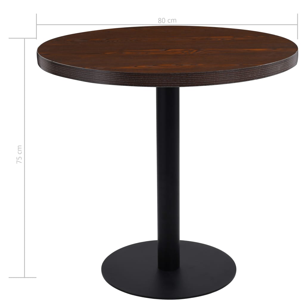 Bistro stol tamnosmeđi 80 cm MDF