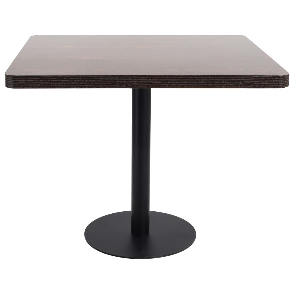 Bistro stol tamnosmeđi 80 x 80 cm MDF