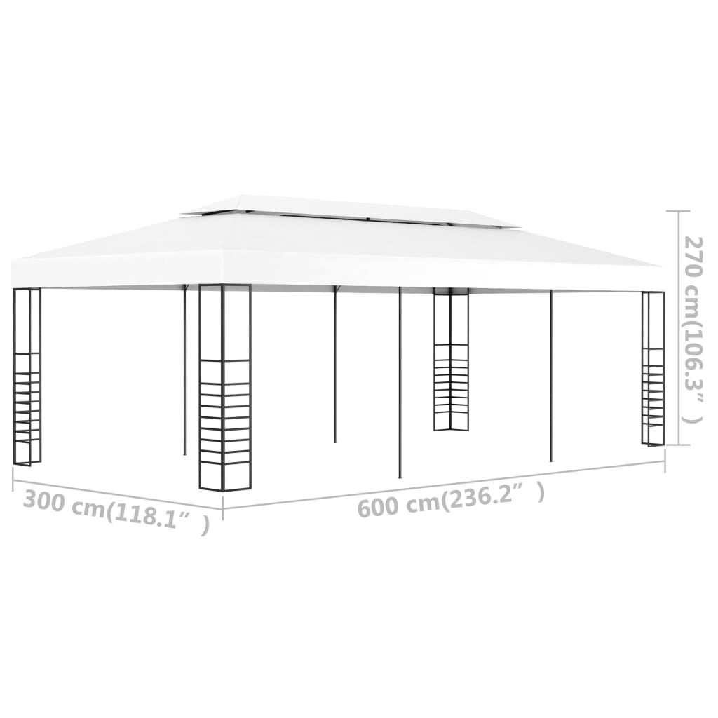 Sjenica/šator 6 x 3 m bijela