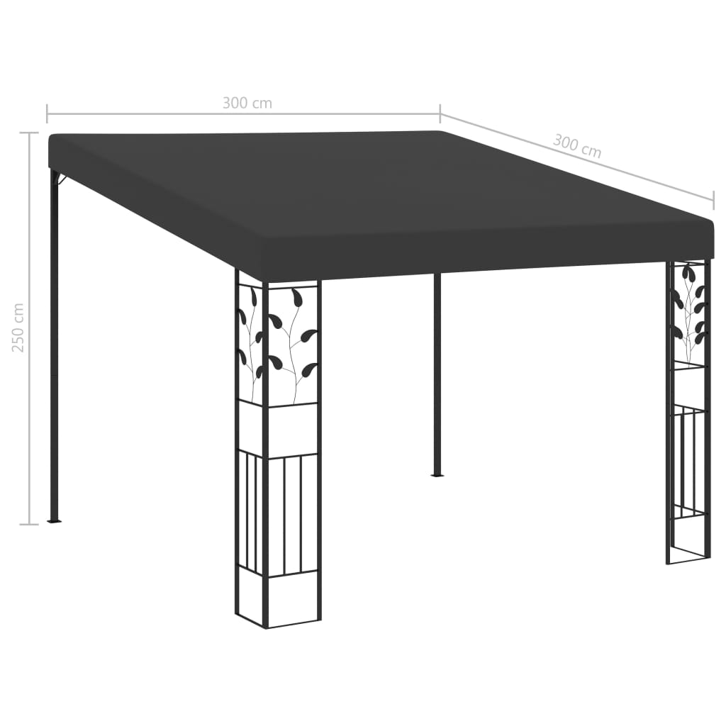 Zidna sjenica 3 x 3 x 2,5 m antracit