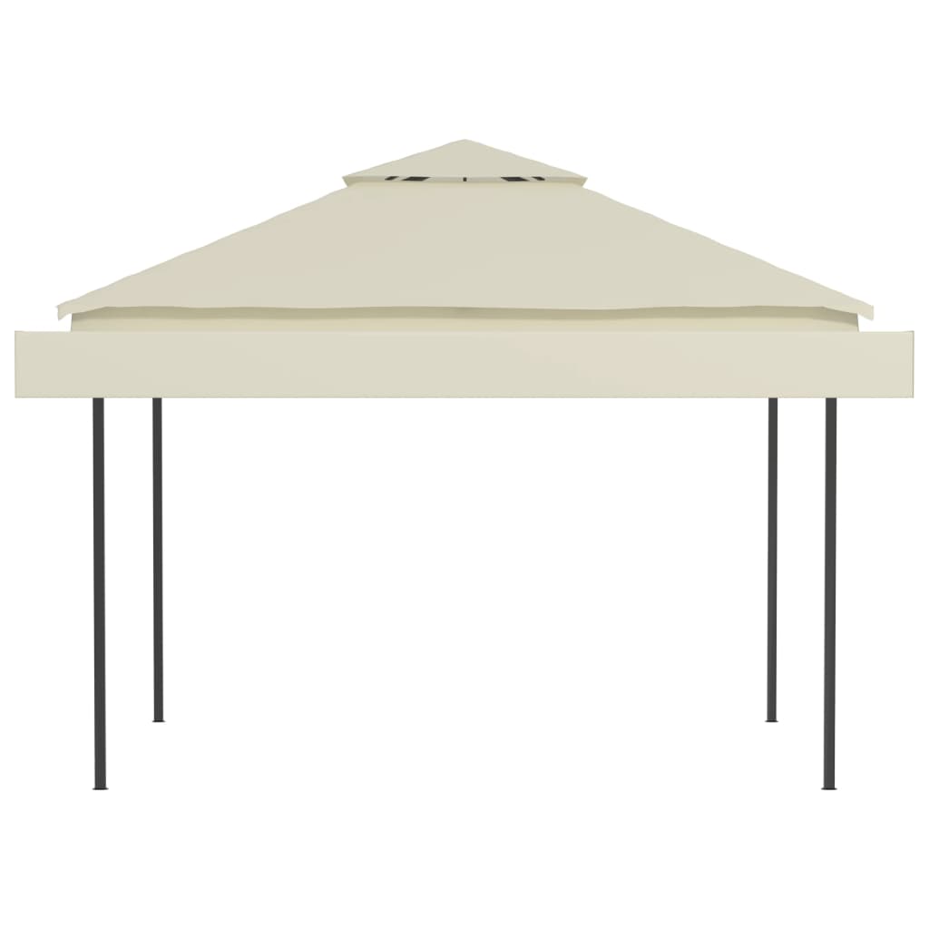 Sjenica s dvostrukim produžnim krovom 3x3x2,75 m krem 180g/m²
