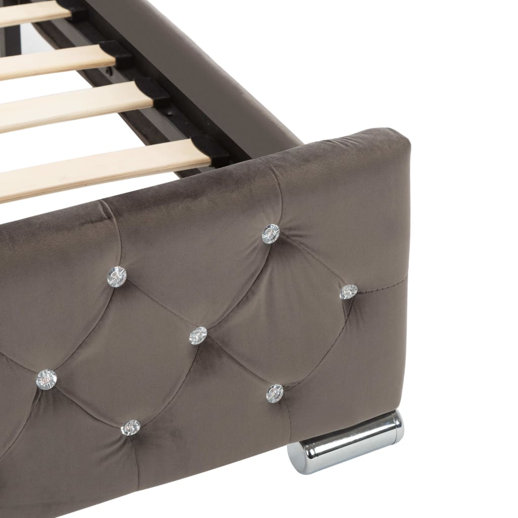 Okvir za krevet sivi baršunasti 180 x 200 cm