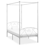 Okvir za krevet s nadstrešnicom bijeli metalni 120 x 200 cm