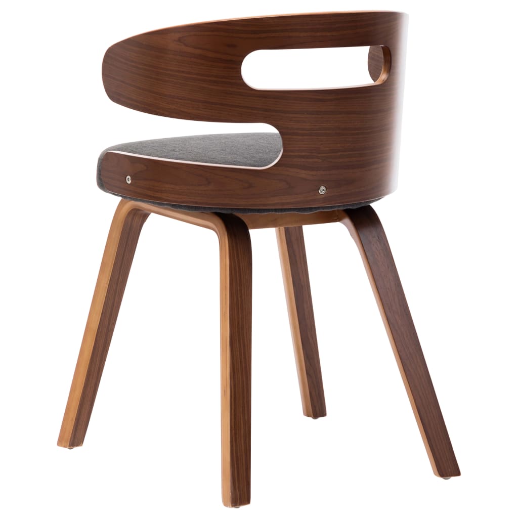 Blagovaonske stolice 4 kom tamnosive savijeno drvo i tkanina