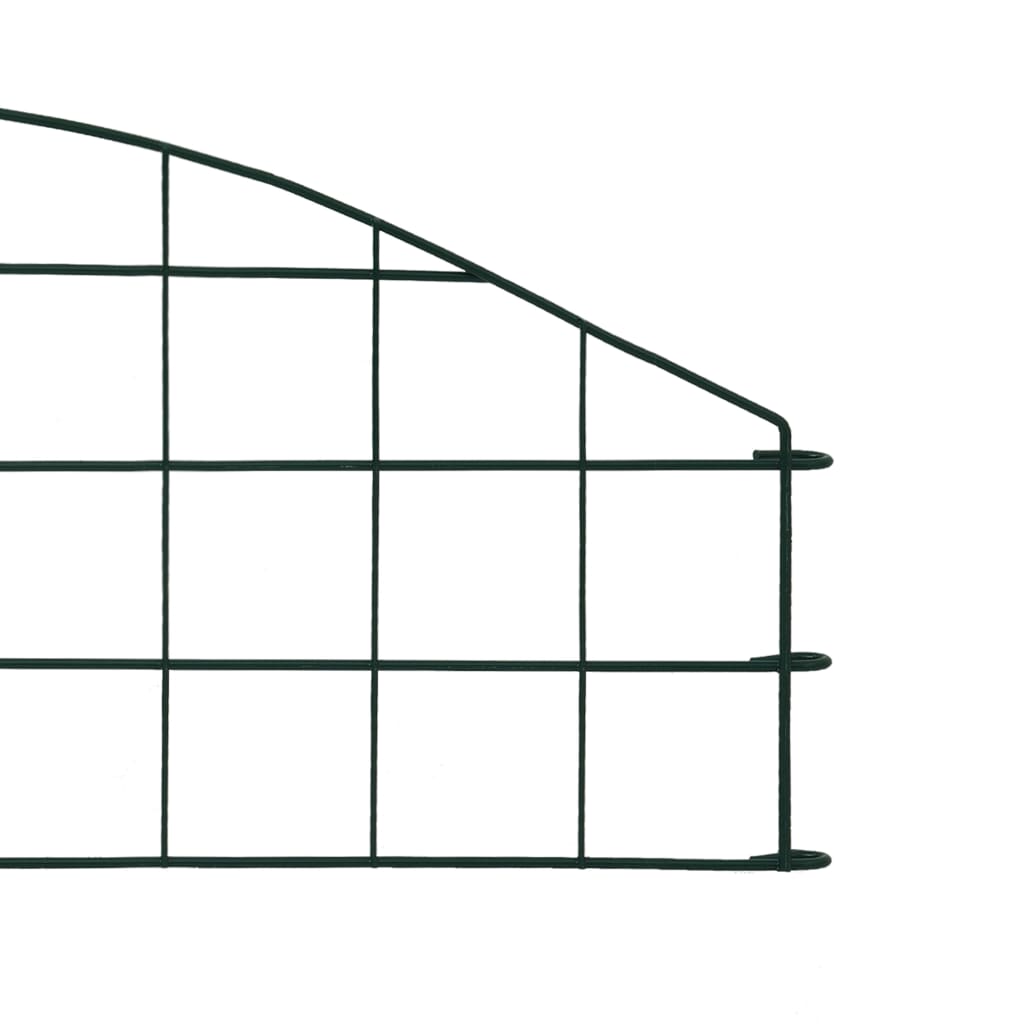 Set lučnih vrtnih ograda 77,3 x 26 cm zeleni