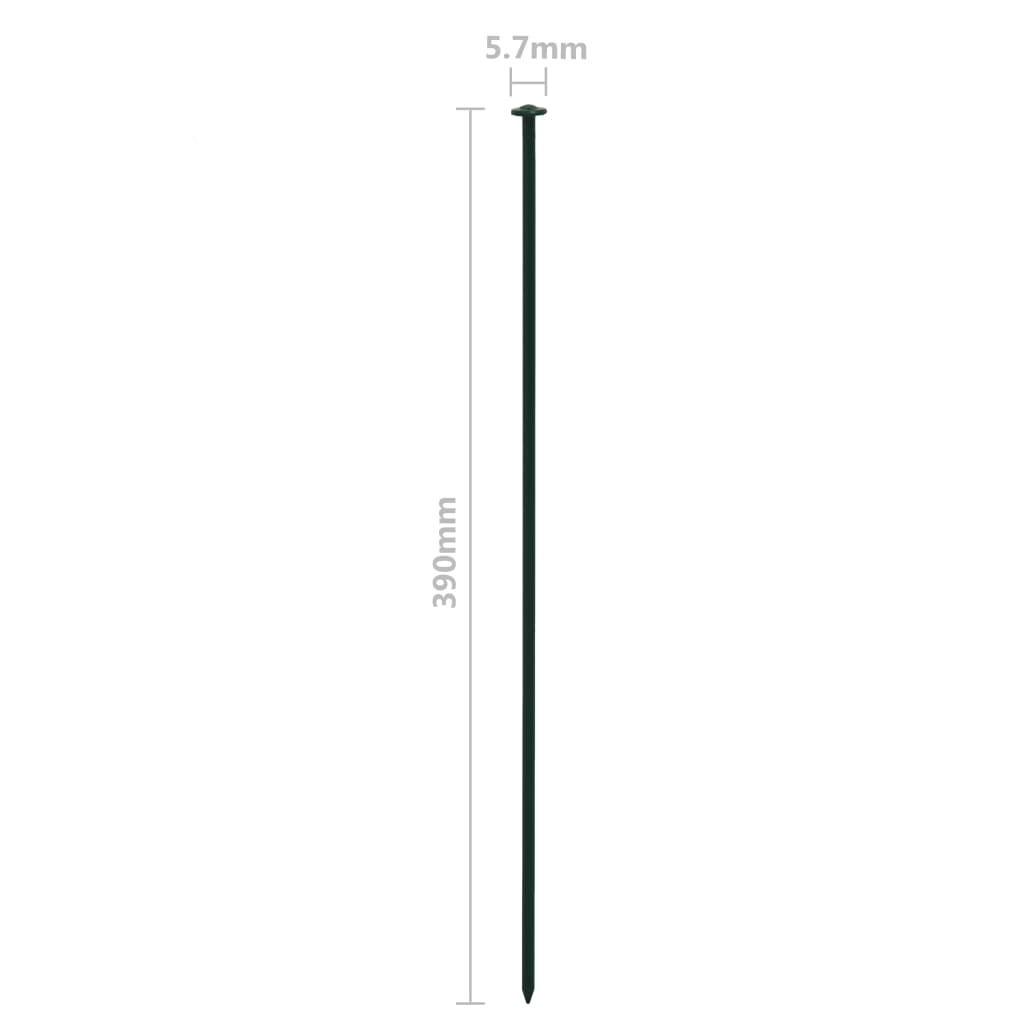Set lučnih vrtnih ograda 77,3 x 26 cm zeleni