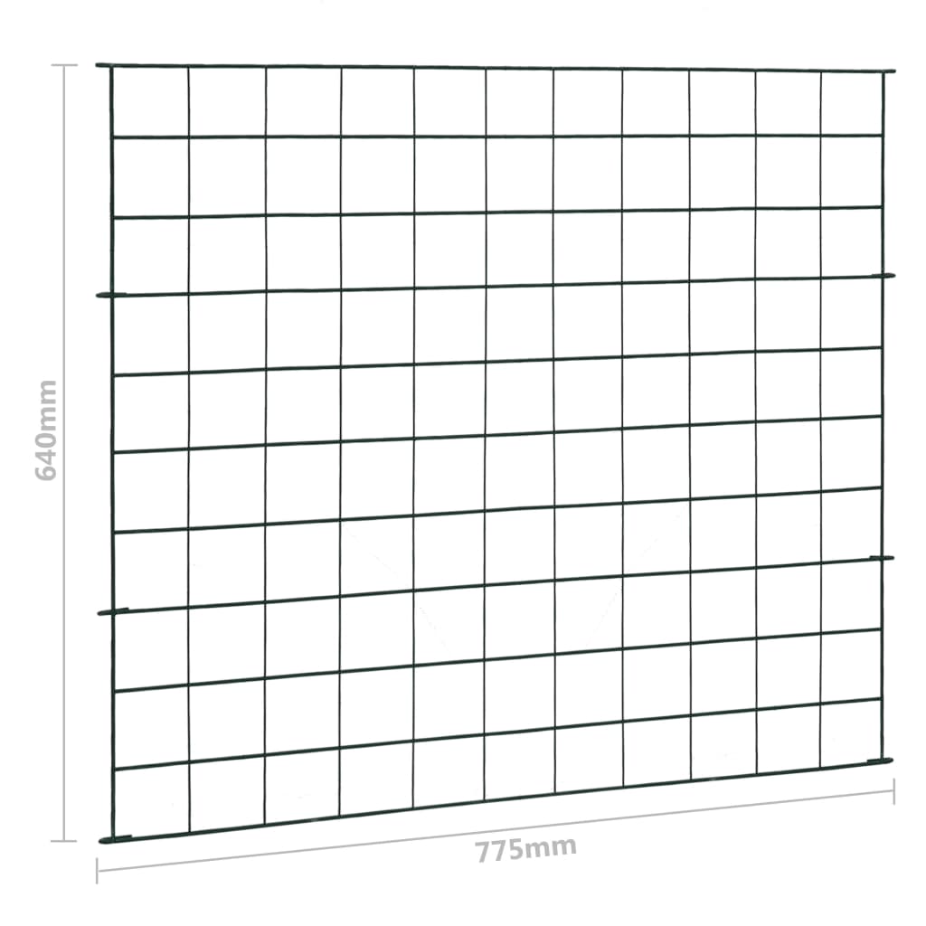 Set vrtnih ograda 77,5 x 64 cm zeleni