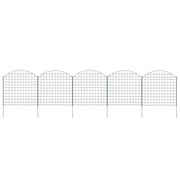 Set lučnih vrtnih ograda 77,5 x 78,5 cm zeleni