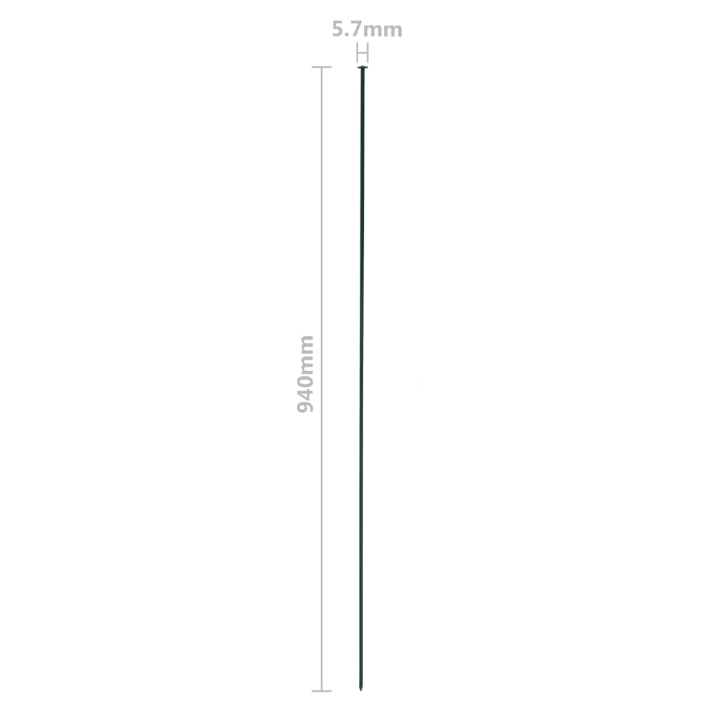 Set lučnih vrtnih ograda 77,5 x 78,5 cm zeleni