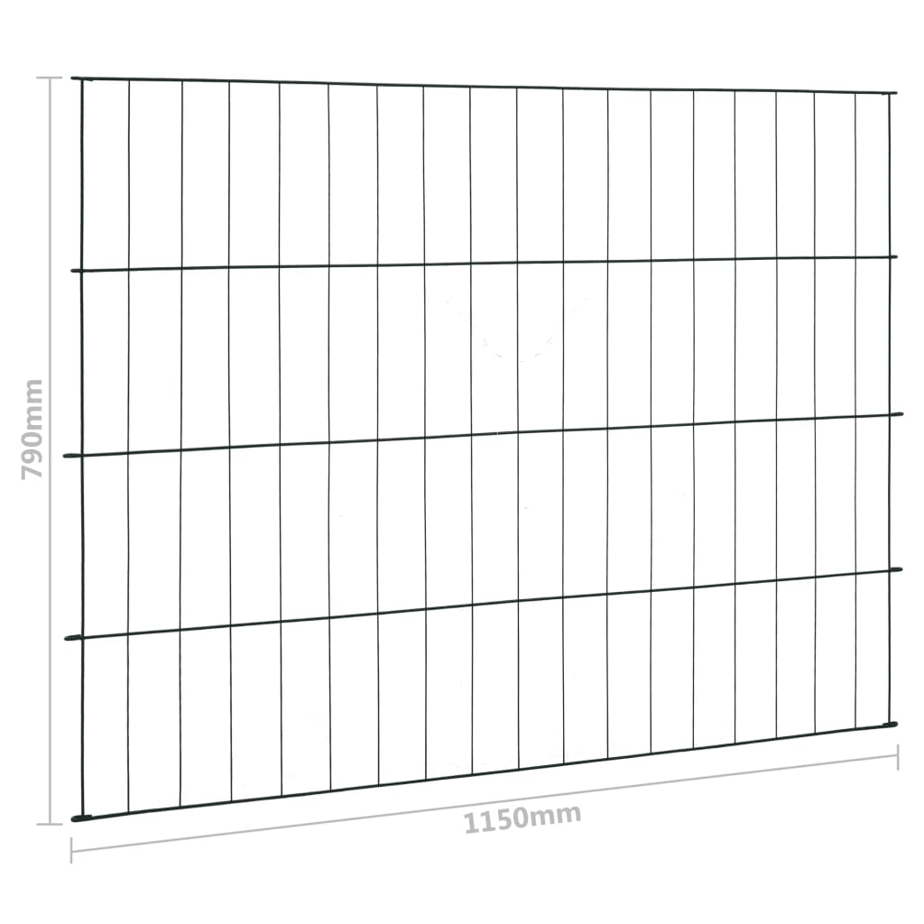 Set vrtnih ograda 115 x 79 cm zeleni