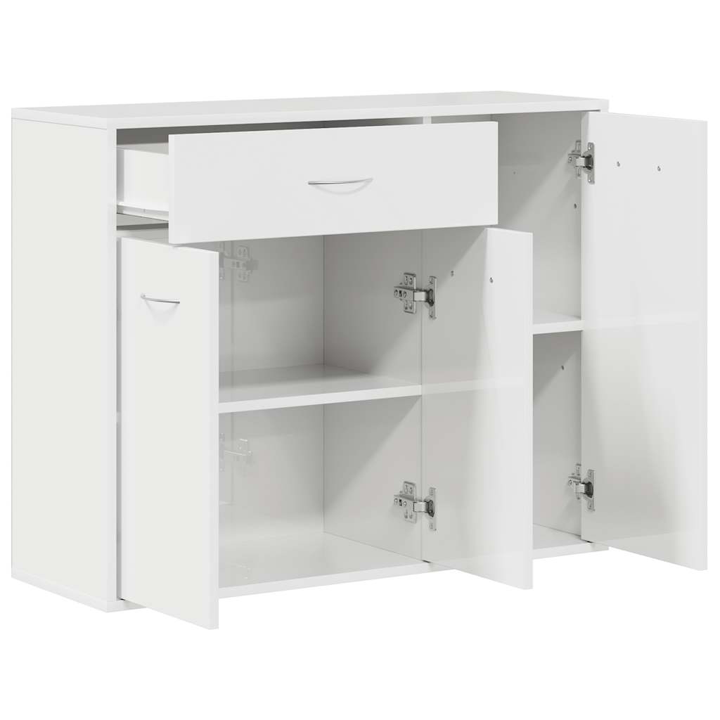Komoda sjajna bijela 88 x 30 x 70 cm od konstruiranog drva