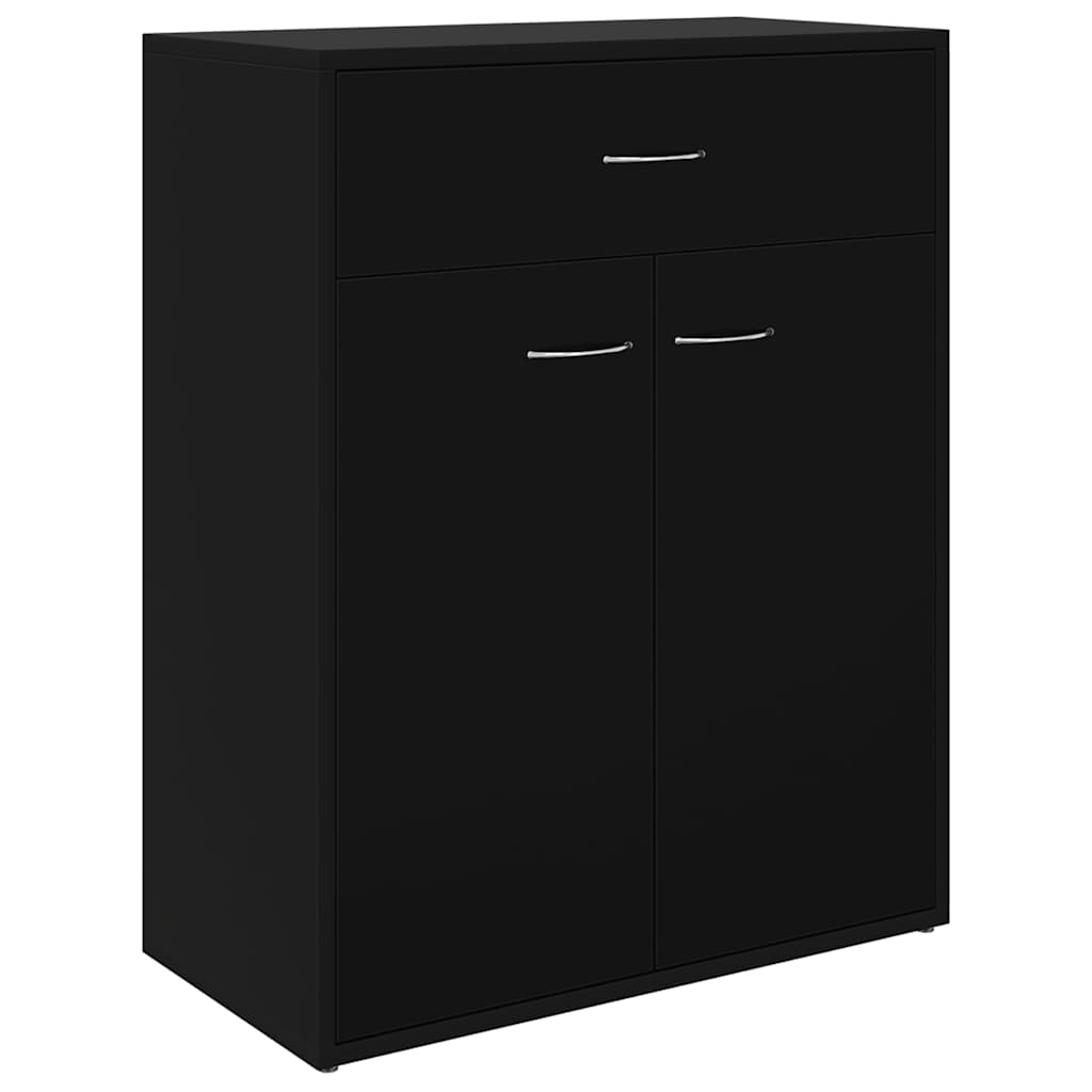 Komoda crna 60 x 30 x 75 cm od konstruiranog drva