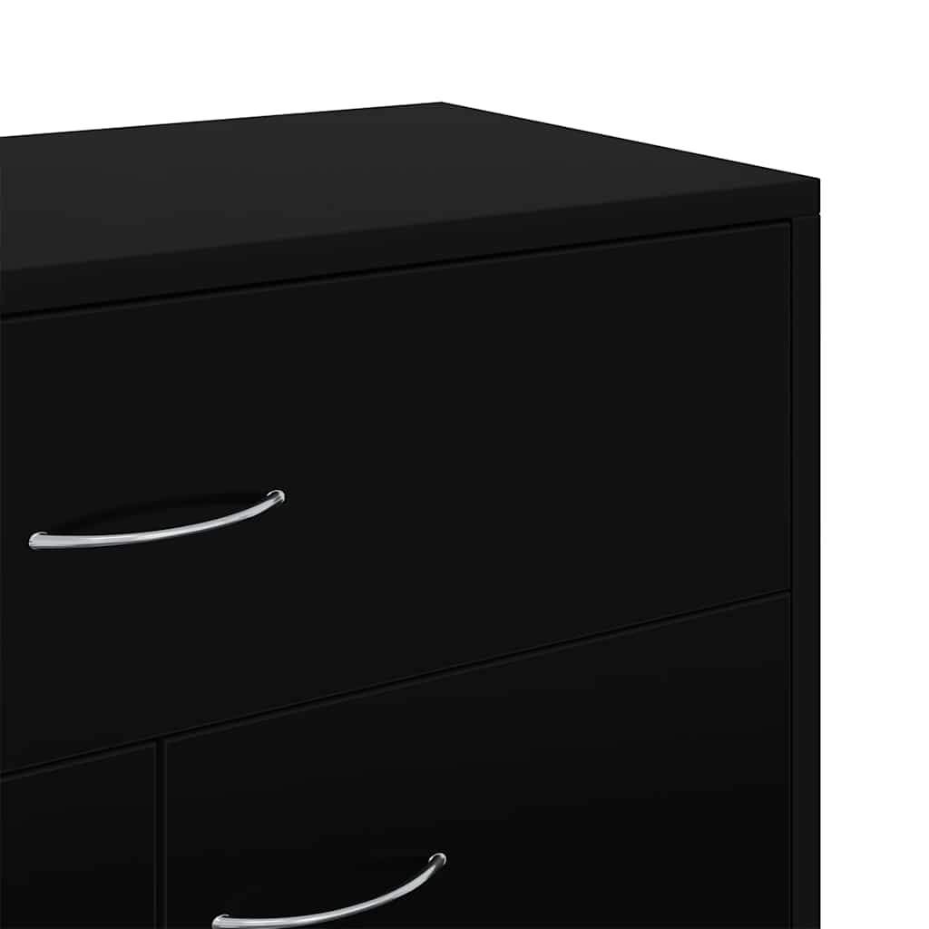 Komoda crna 60 x 30 x 75 cm od konstruiranog drva