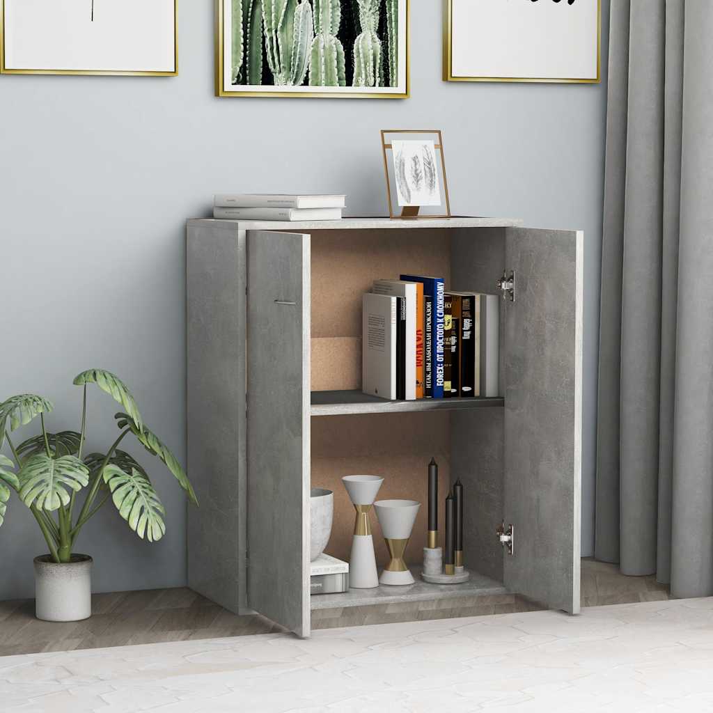 Komoda siva boja betona 60 x 30 x 75 cm od konstruiranog drva