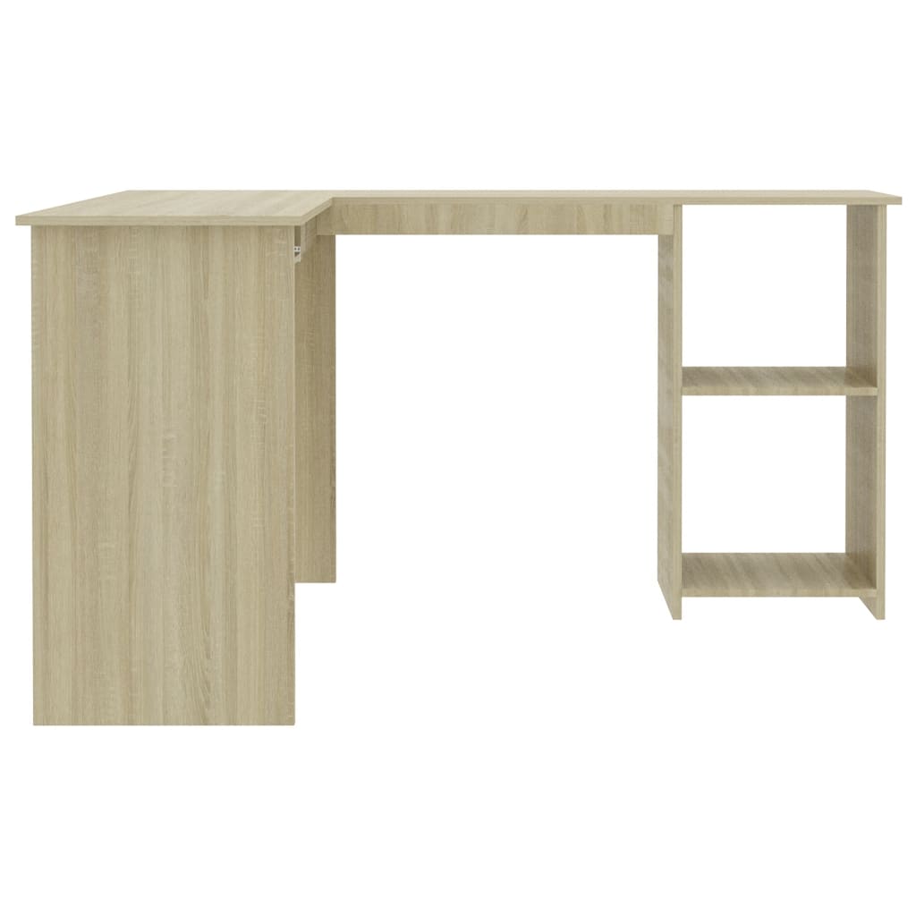 Kutni radni stol boja hrasta 120x140x75 cm konstruirano drvo
