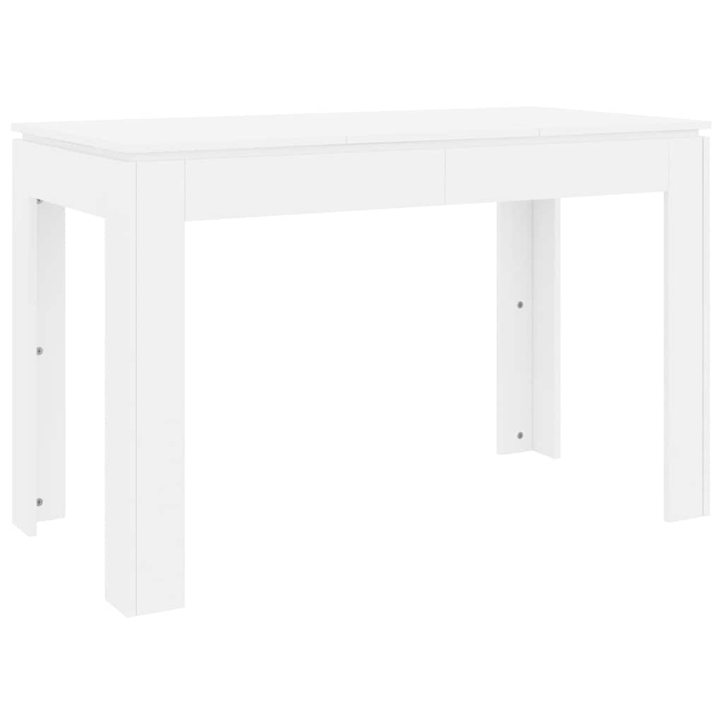 Blagovaonski stol bijeli 120 x 60 x 76 cm konstruirano drvo