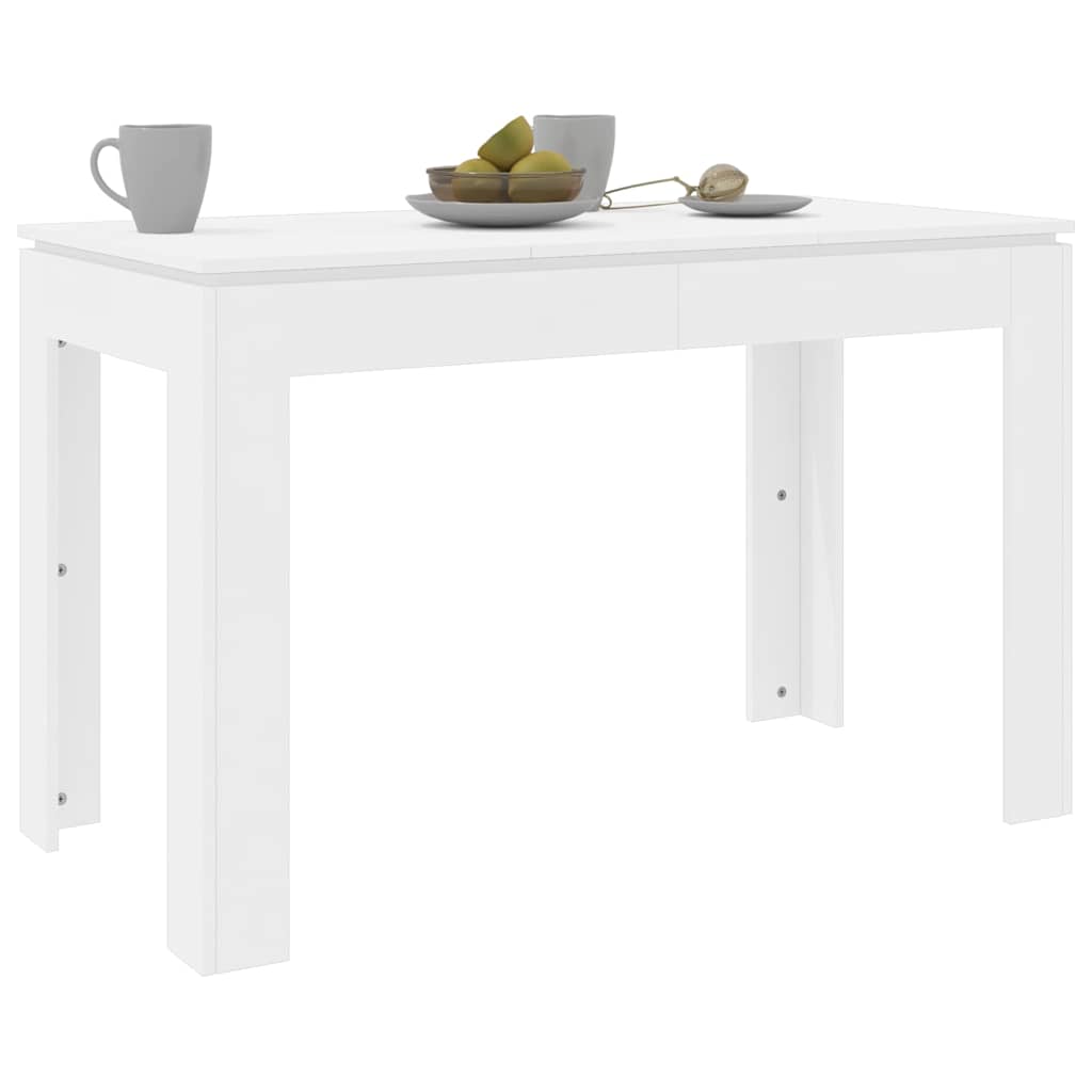 Blagovaonski stol bijeli 120 x 60 x 76 cm konstruirano drvo