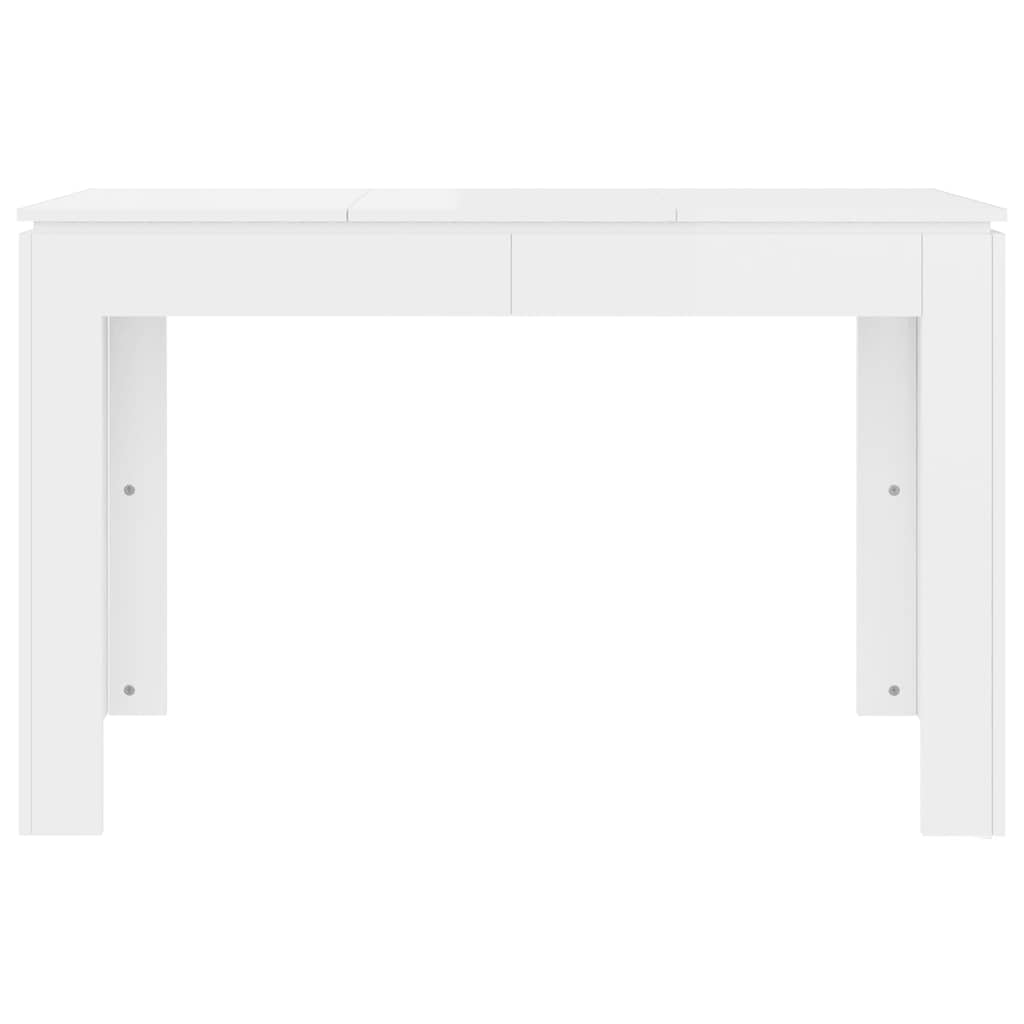 Blagovaonski stol sjajni bijeli 120x60x76 cm konstruirano drvo