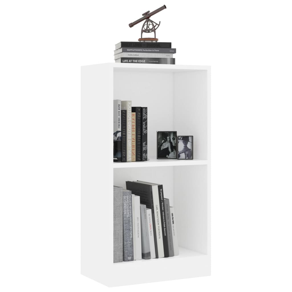 Polica za knjige bijela 40 x 24 x 75 cm od konstruiranog drva