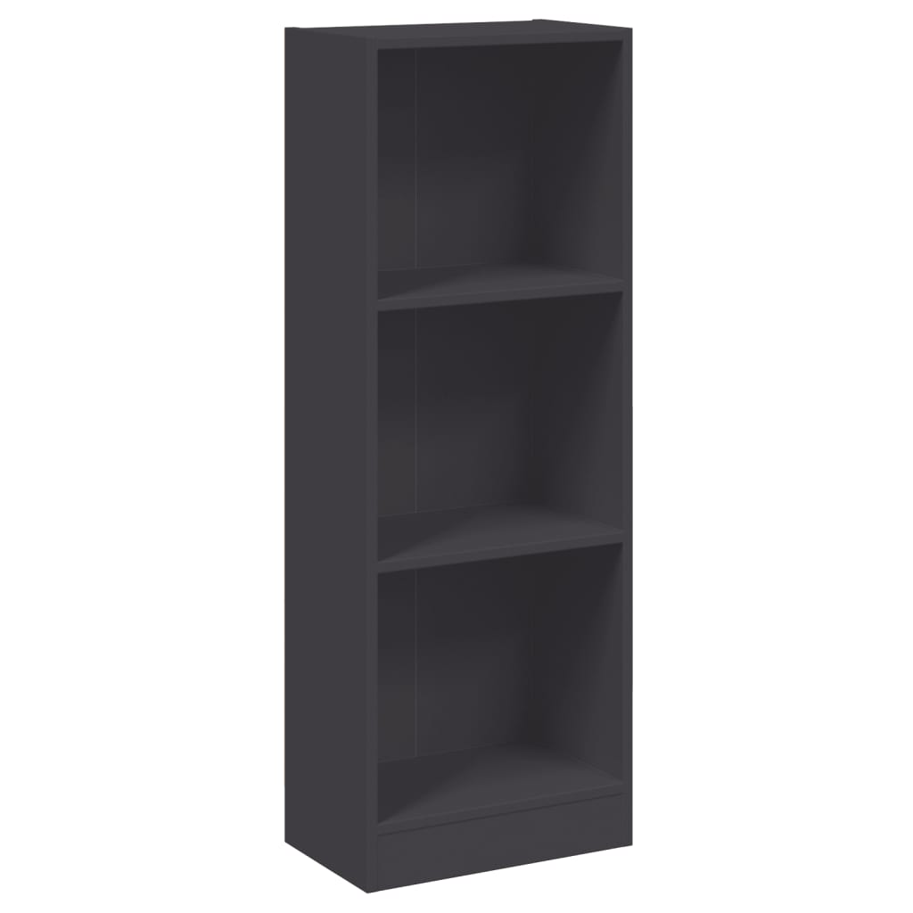 Ormarić za knjige s 3 razine sivi 40x24x109cm konstruirano drvo