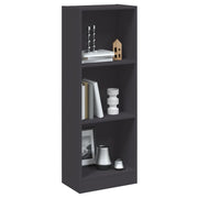 Ormarić za knjige s 3 razine sivi 40x24x109cm konstruirano drvo