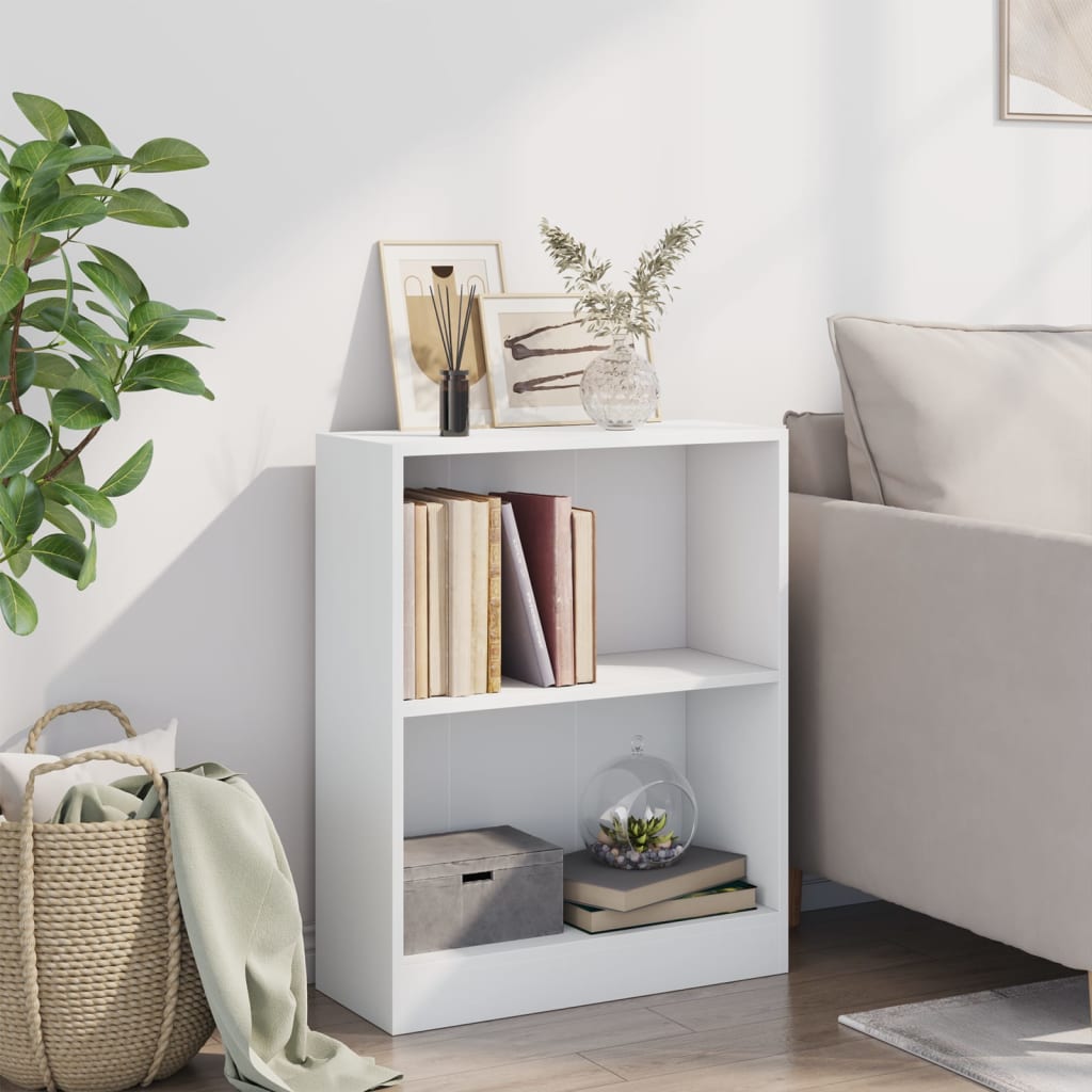 Polica za knjige bijela 60 x 24 x 76 cm od konstruiranog drva