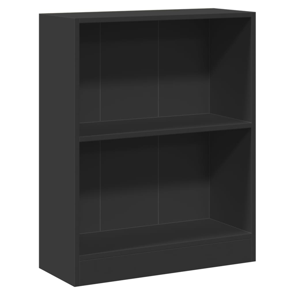 Polica za knjige crna 60 x 24 x 76 cm od konstruiranog drva