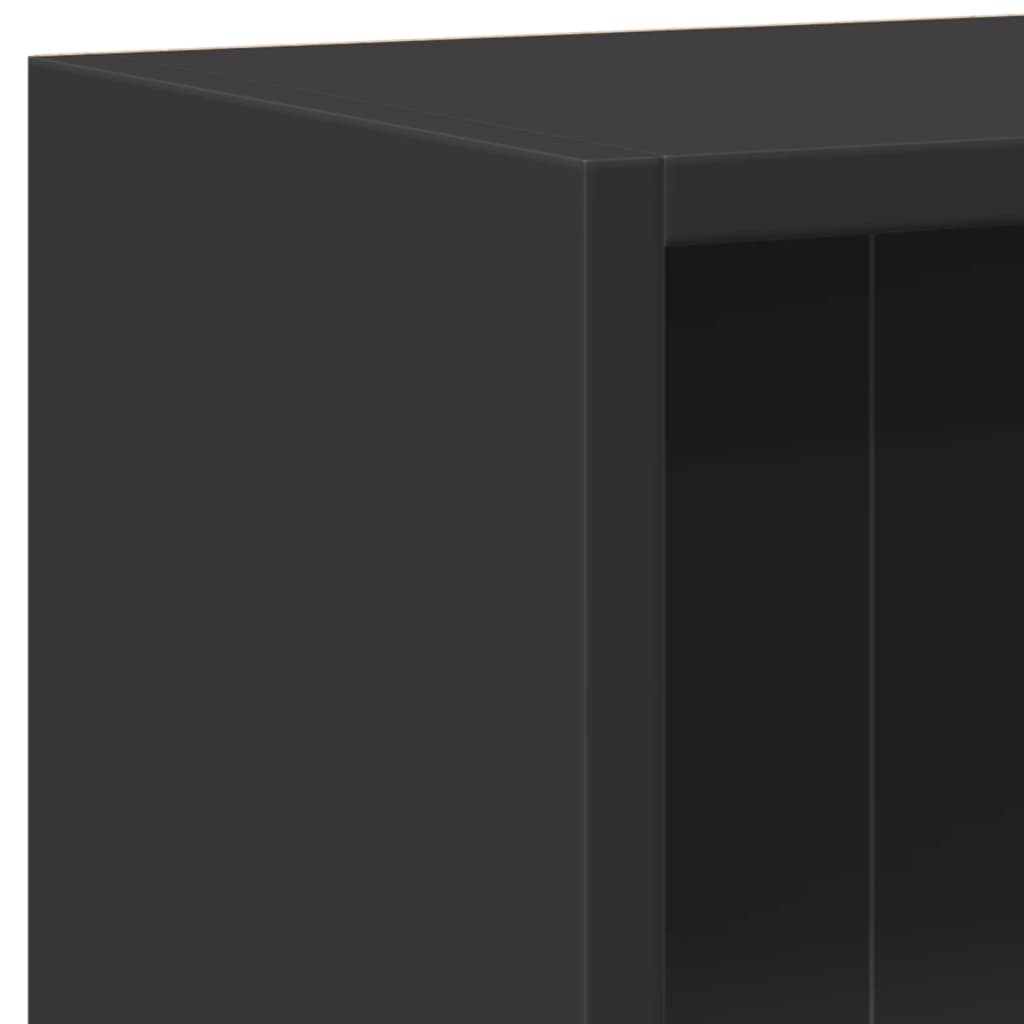Polica za knjige crna 60 x 24 x 76 cm od konstruiranog drva