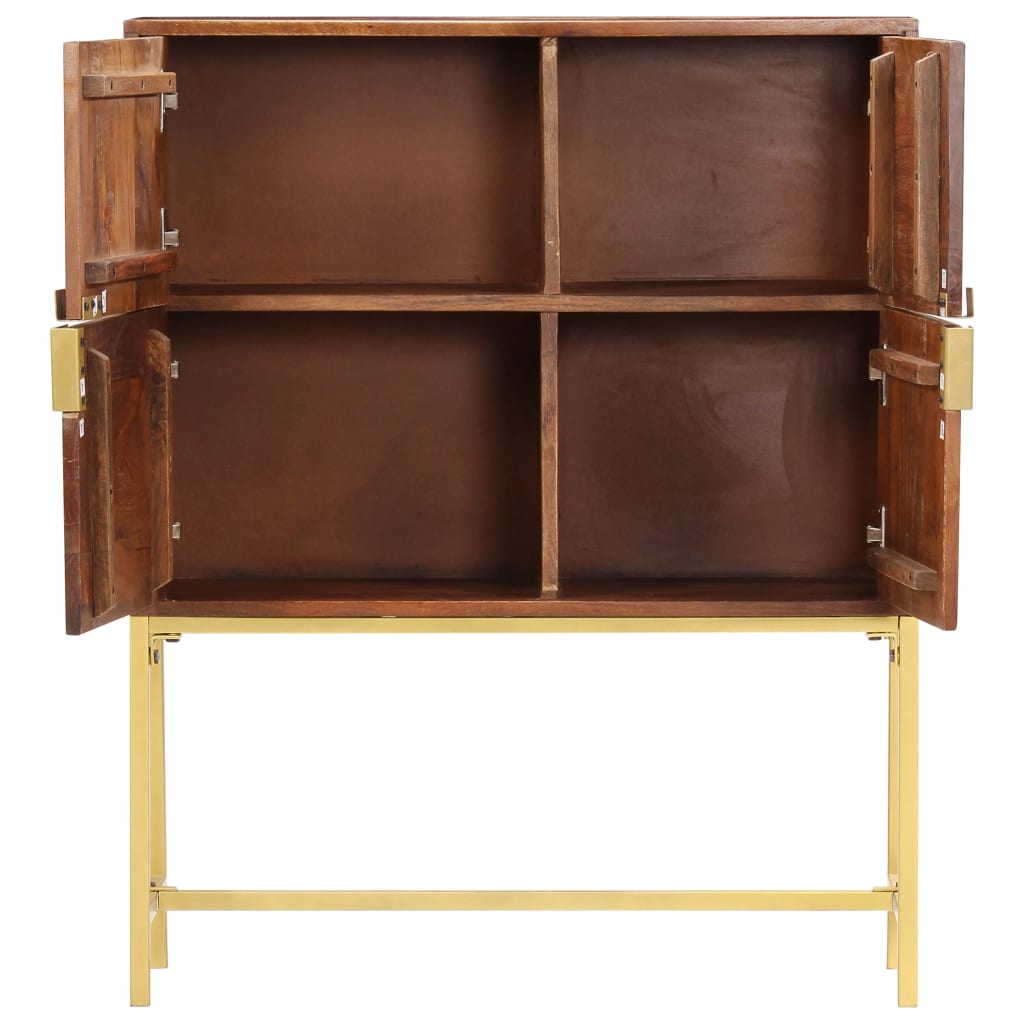 Visoka komoda od masivnog bagremovog drva 80 x 30 x 100 cm