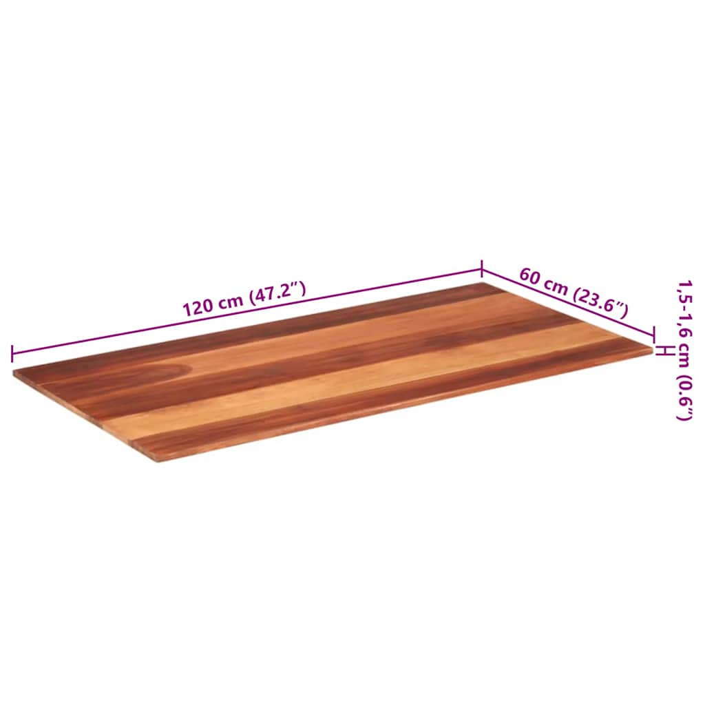 Stolna ploča od masivnog drva bagrema 15 - 16 mm 60 x 120 cm