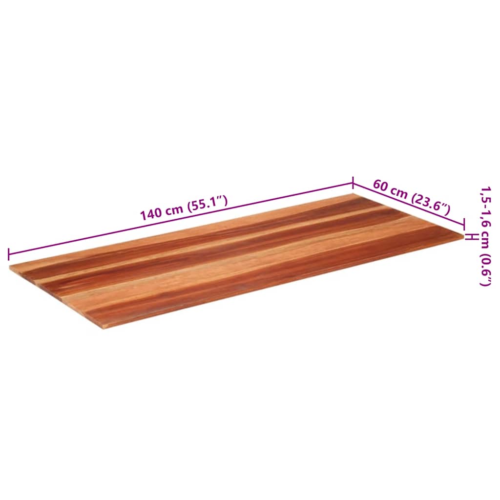 Stolna ploča od masivnog drva bagrema 15 - 16 mm 60 x 140 cm