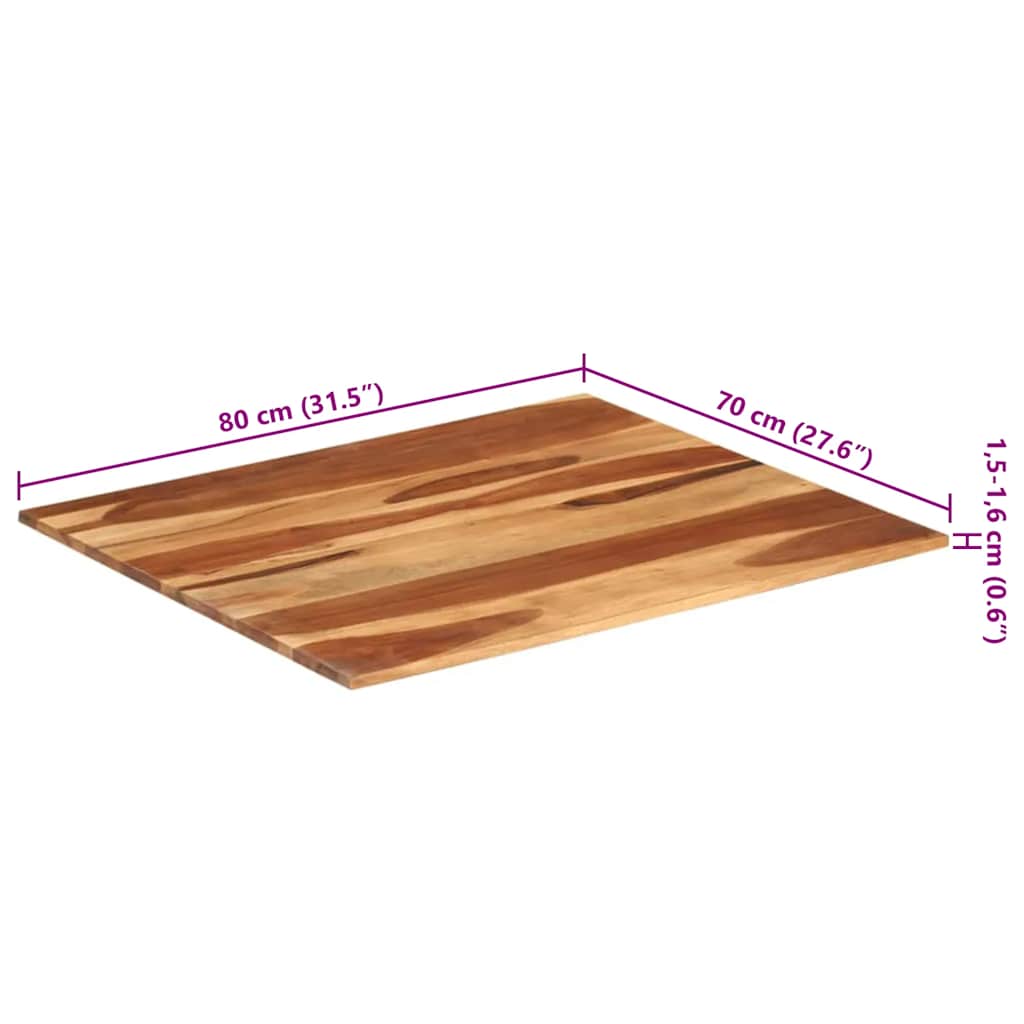 Stolna ploča od masivnog drva bagrema 15 - 16 mm 70 x 80 cm