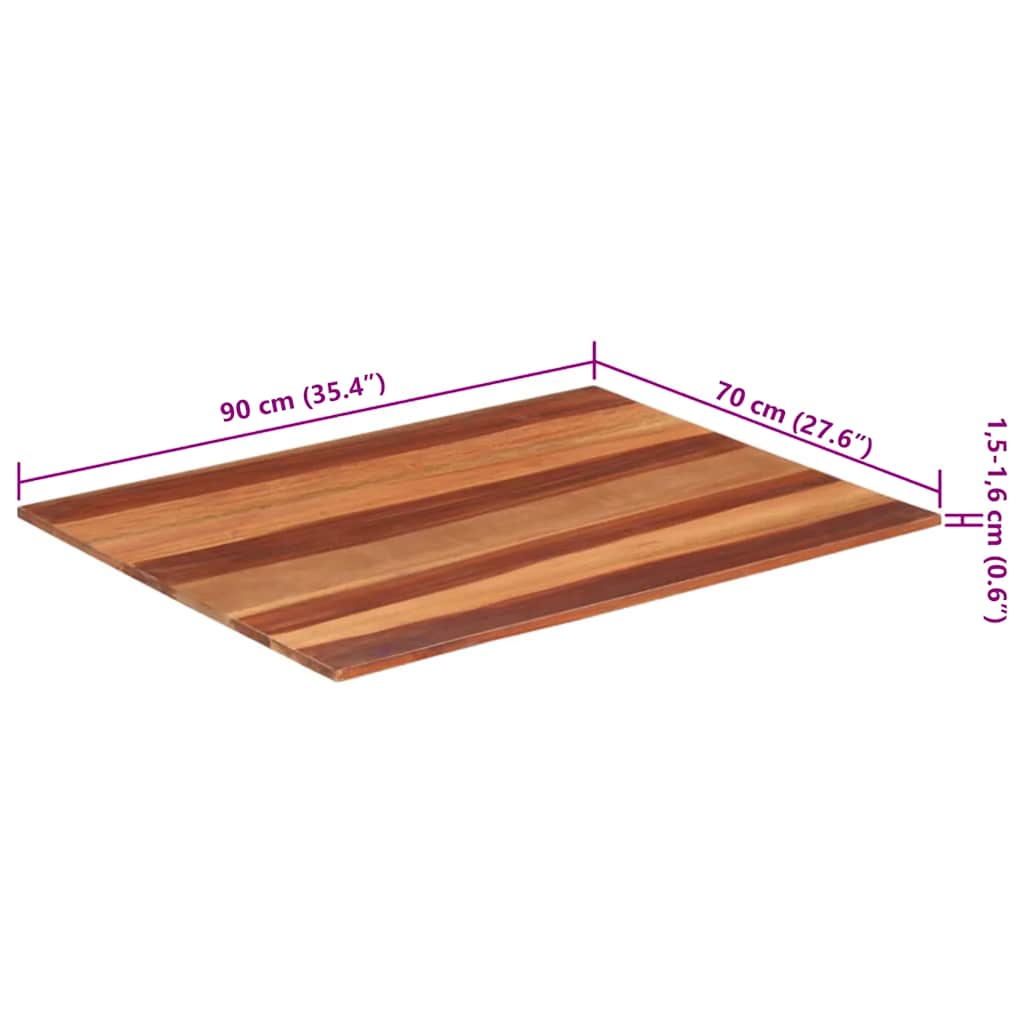 Stolna ploča od masivnog drva bagrema 15 - 16 mm 70 x 90 cm