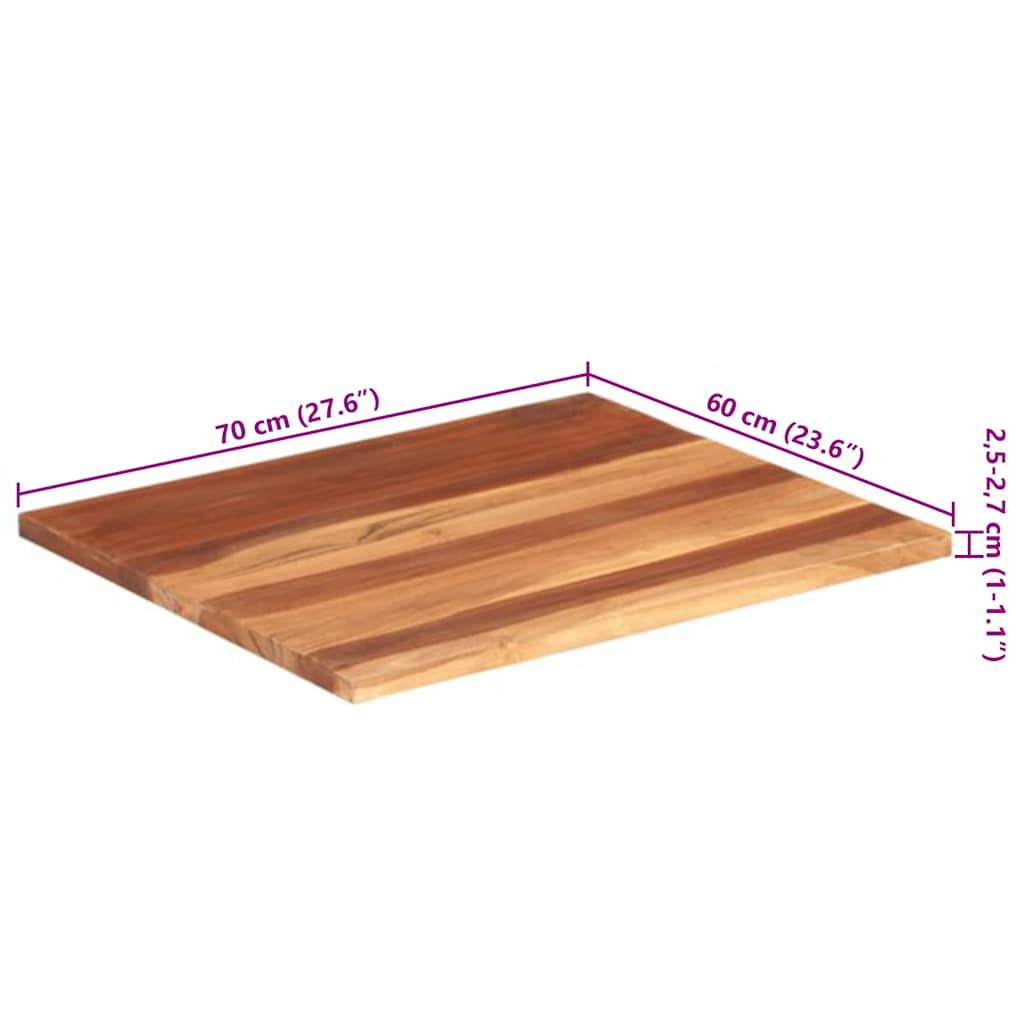 Stolna ploča od masivnog drva bagrema 25 - 27 mm 60 x 70 cm