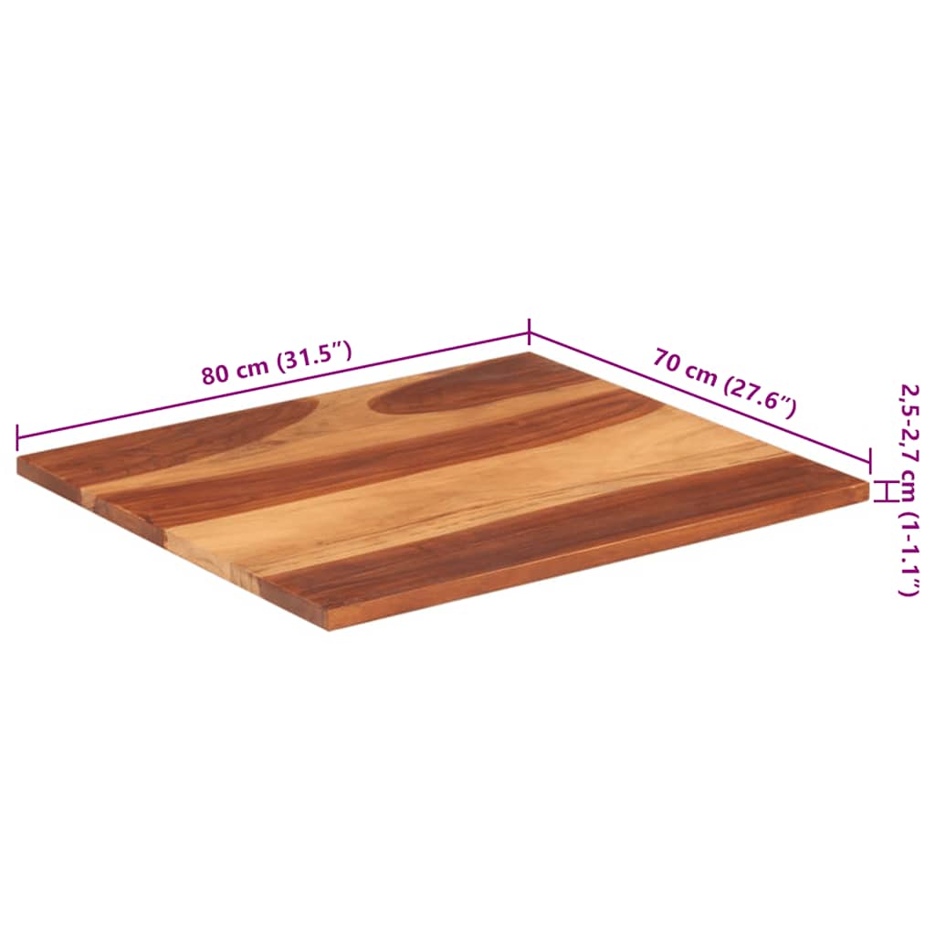 Stolna ploča od masivnog drva bagrema 25 - 27 mm 70 x 80 cm