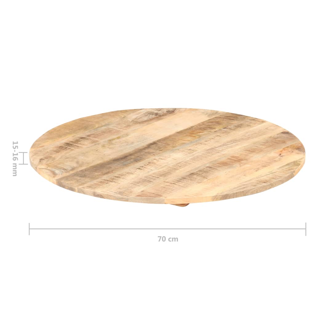 Stolna ploča od masivnog drva manga okrugla 15 - 16 mm 80 cm