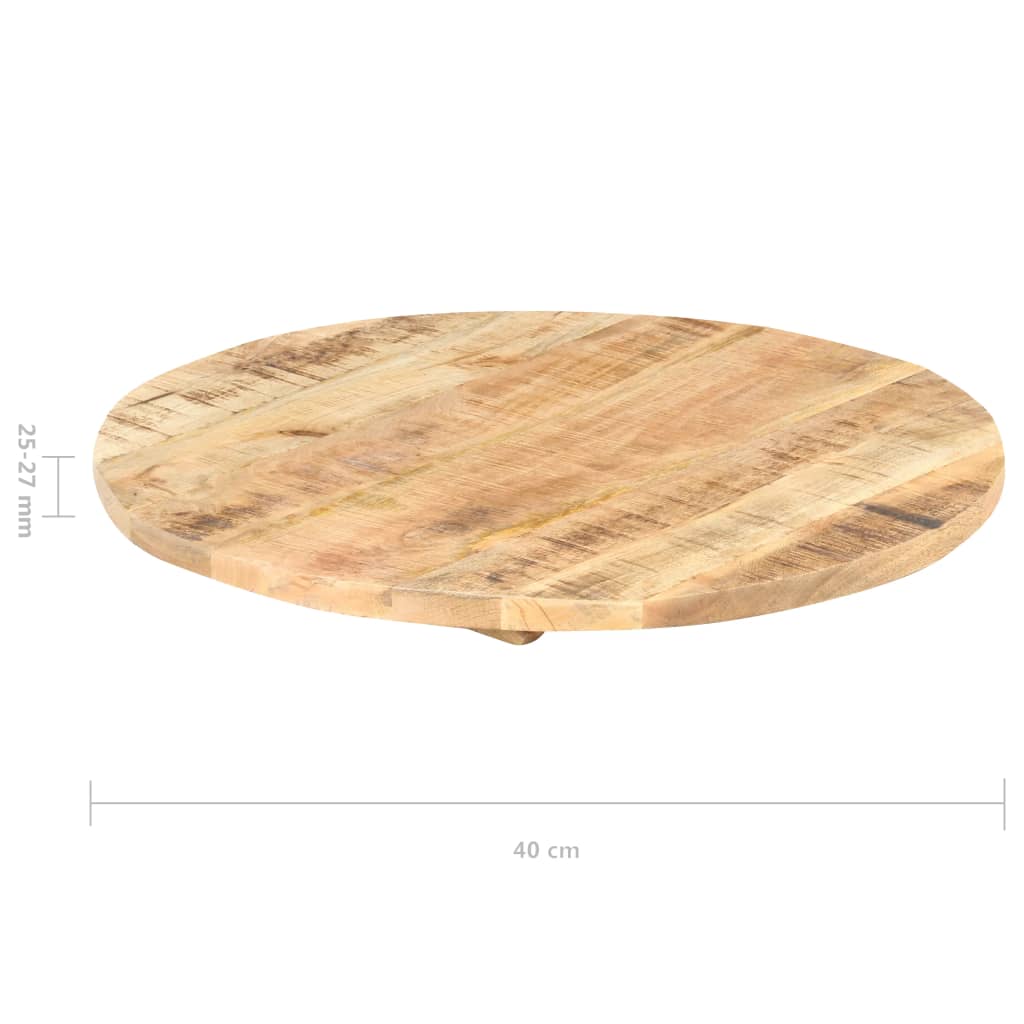 Stolna ploča od masivnog drva manga okrugla 25 - 27 mm 40 cm