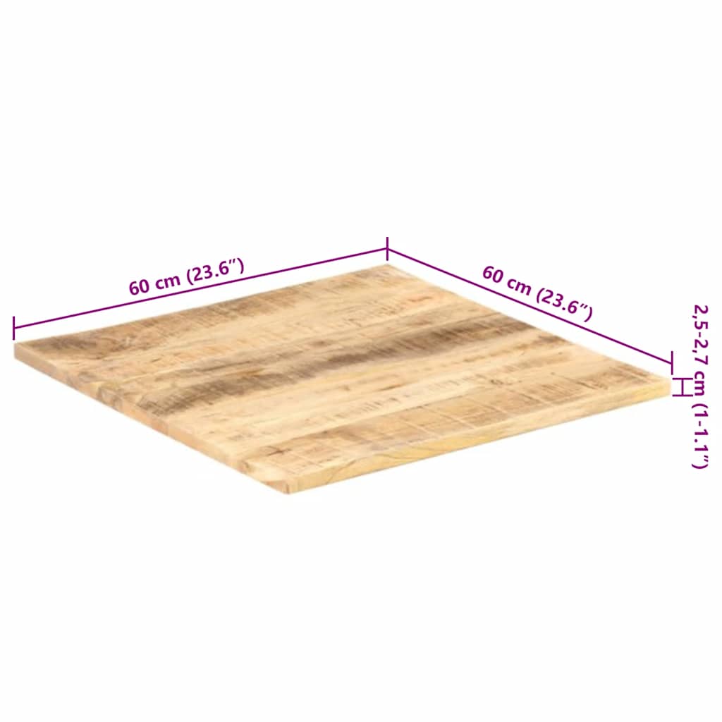 Stolna ploča od masivnog drva manga 25 - 27 mm 60 x 60 cm