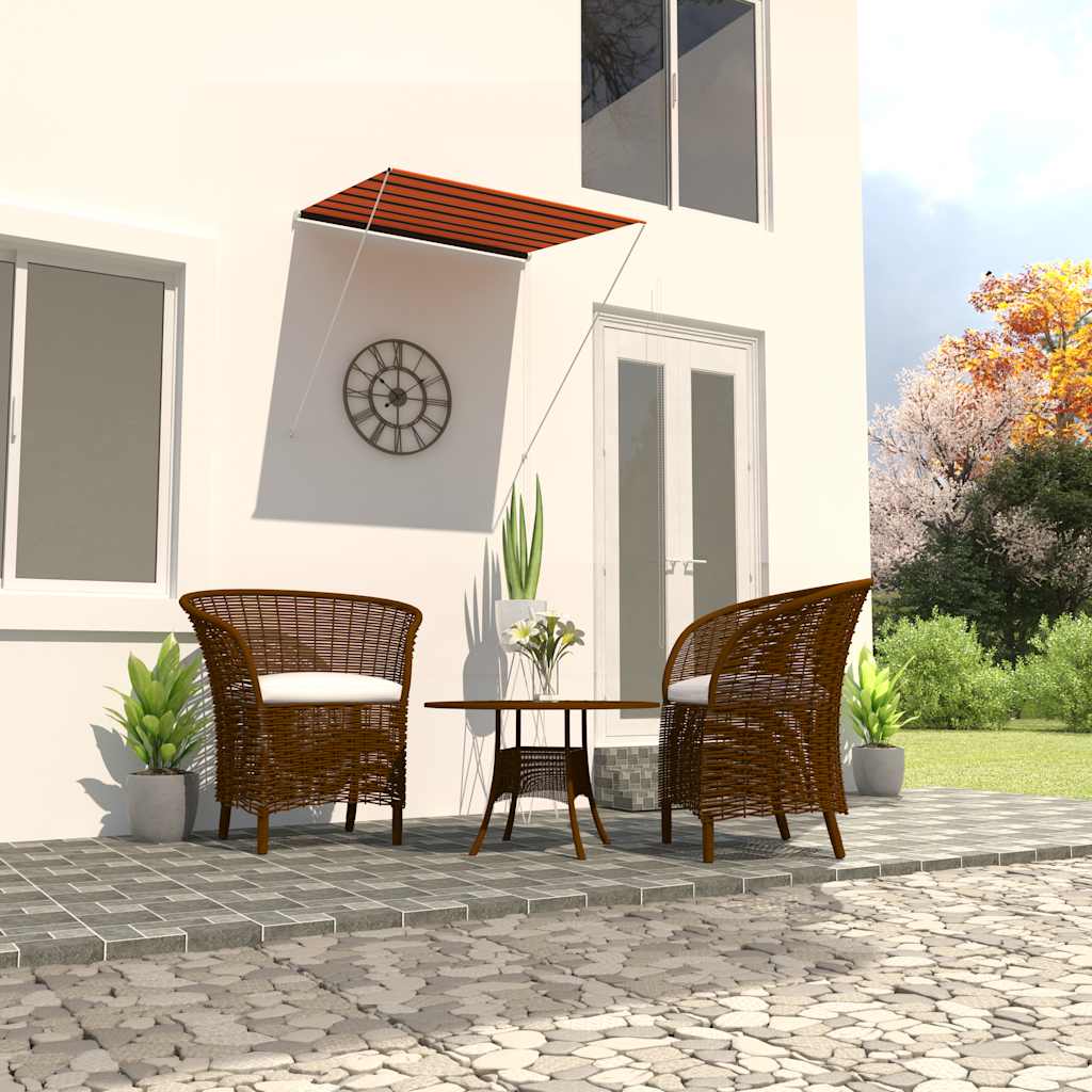 Tenda na uvlačenje 150 x 150 cm narančasto-smeđa