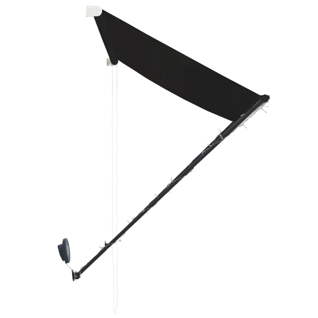 Tenda na uvlačenje s LED svjetlima 350 x 150 cm antracit