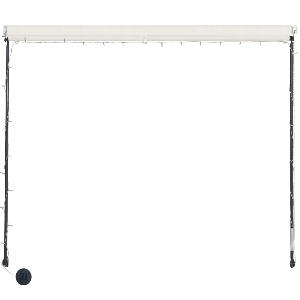Tenda na uvlačenje s LED svjetlima 300 x 150 cm krem